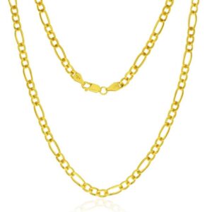 14KY GOLD-FILLED WATER RESISTANT FIGARO CHAIN 24"
