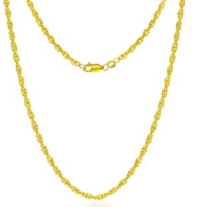 14KY GOLD-FILLED WATER RESISTANT ROPE CHAIN 18"