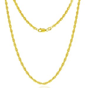 14KY GOLD-FILLED WATER RESISTANT ROPE CHAIN 24"