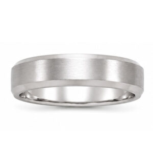 JEWELRY INNOVATIONS TITANIUM 6MM BEVEL EDGE SATIN BAND