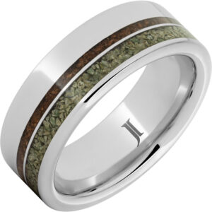 JEWELRY INNOVATIONS 8MM SERINIUM 1MM RED 2MM GRN DINO BAND SZ 10
