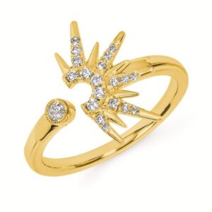 OSTBYE 14K Y.16 CTTW DIAMOND OPEN STARBURST RING