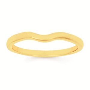 OSTBYE 14KY CURVED HIGH-POLISH BAND