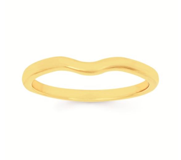 OSTBYE 14KY CURVED HIGH-POLISH BAND