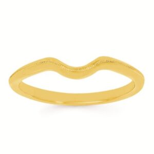 OSTBYE 14K Y CURVED TEXTURED BAND
