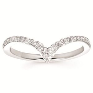 OSTBYE 14K W .25 CTTW DIAMOND CHEVRON BAND