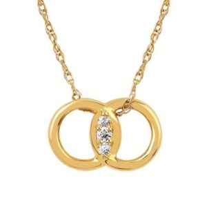 OSTBYE 14K Y .05 CTTW DIAMOND MARRIAGE SYMBOL NECKLACE 18"