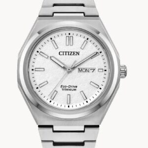 CITIZEN GENTS TITANIUM ROUND GRAY DIAL ECO DRIVE WRIST WATCH