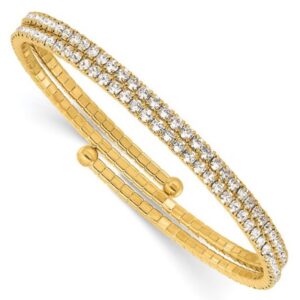 GOLD-TONE CRYSTAL 2-ROW WRAP BRACELET