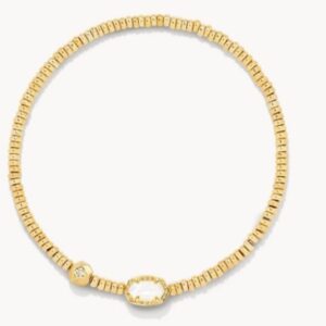 KENDRA SCOTT EMILIE IVORY MOP STRETCH BRACELET