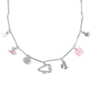 KENDRA SCOTT SILVER-TONE CHEER CHARM NECKLACE