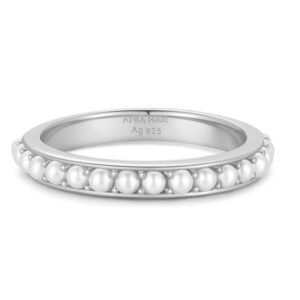 ANIA HAIE SS SHELL PEARL BEADED RING