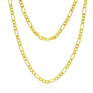 14KGF 4.5MM FIGARO WATER RESISTANT CHAIN 20"