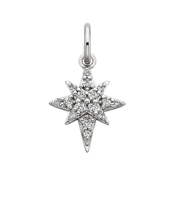 SS WHITE TOPAZ STAR BURST CHARM