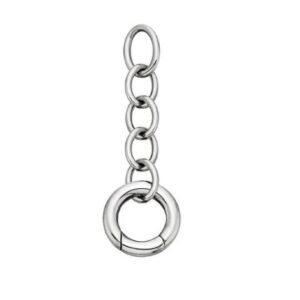 SS SHORT PUSH CLASP CHARM HOLDER EXTENDER