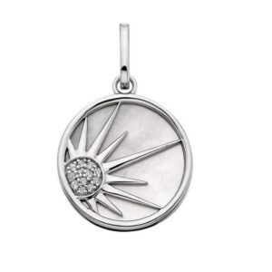 SS MOTHER OF PEARL RISING SUN CHARM