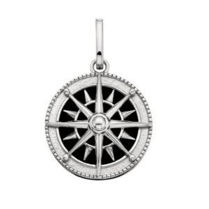 SS ONYX COMPASS CHARM