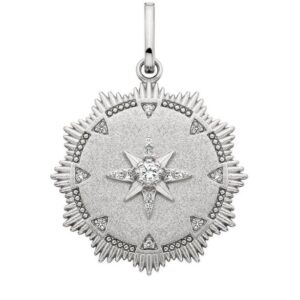 SS WHITE TOPAZ DREAM STARBURST CHARM