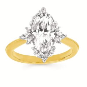 OSTBYE 14K TWO-TONE .24 CTTW DIAMOND HALO RING MOUNTING