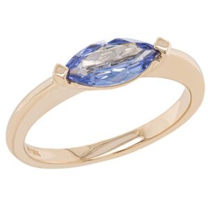 14K Y .85 CT MARQUISE TANZANITE EAST-WEST RING