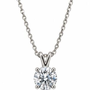 14K W 1.00 CT LAB GROWN DIAMOND NECKLACE