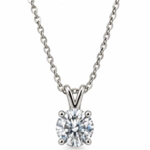 14K W 1.05 CT LAB GROWN DIAMOND NECKLACE