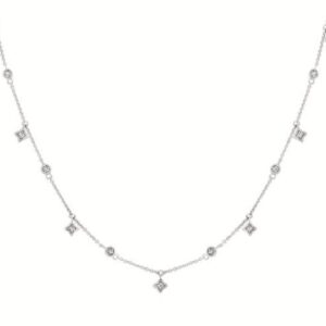 SS .10 CTTW DIAMOND DANGLE NECKLACE