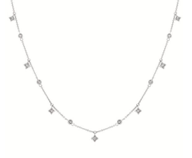 SS .10 CTTW DIAMOND DANGLE NECKLACE
