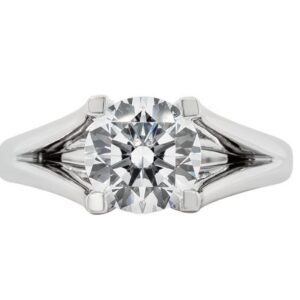 14K W .25 CTTW DIAMOND SPLIT SHANK RING MOUNTING