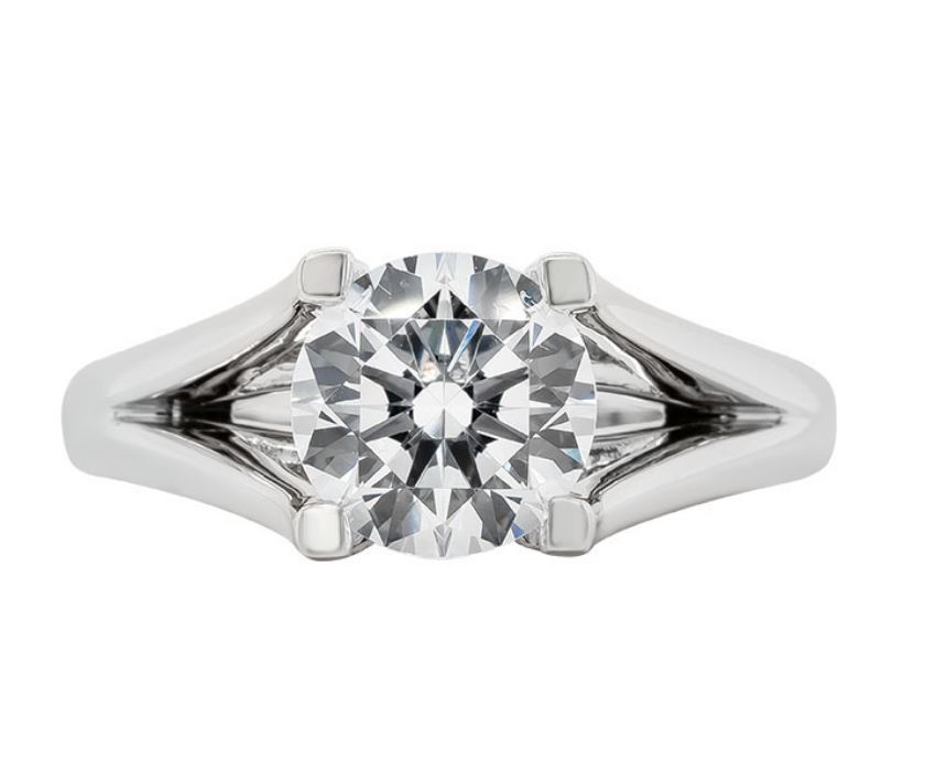 14K W .25 CTTW DIAMOND SPLIT SHANK RING MOUNTING