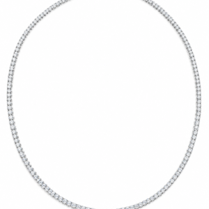 14K WHITE GOLD 3.00 CTTW TENNIS NECKLACE 17"