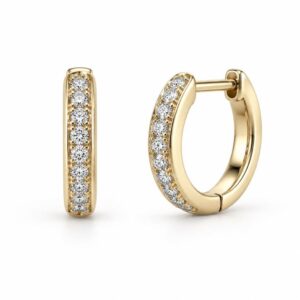 14KY .24CTTW DIAMOND HINGED HOOPS
