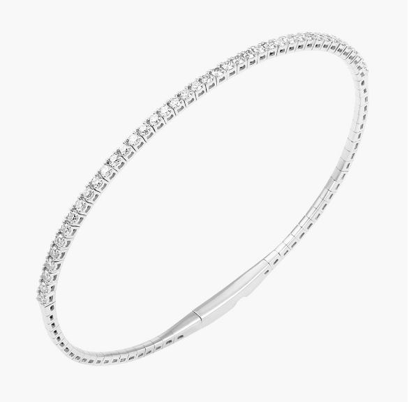 14KW 1.15CTTW DIAMOND FLEX BANGLE BRACELET