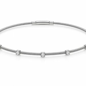 14KW .22CTTW DIAMOND FLEX BANGLE BRACELET