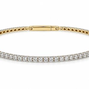 14KY .98CTTW DIAMOND FLEX BANGLE