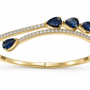 14KY 2.23TW BLUE SAPPHIRE 1.12TW DIAMOND BRACELET
