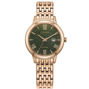 CITIZEN GREEN ECO WR100 ROSE-TONE WATCH
