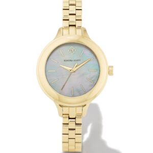 KENDRA SCOTT ALEX 35MM GOLD-TONE MOP WATCH
