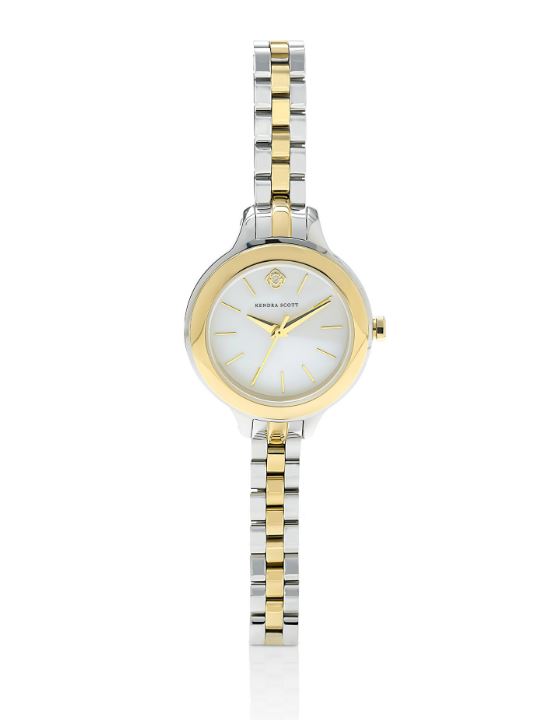 KENDRA SCOTT ALEX 28MM TWO-TONE MOP WATCH