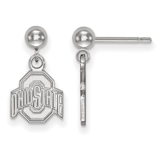 SS OSU LOGO DANGLE STUD EARRINGS
