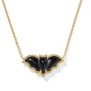 KENDRA SCOTT OBSIDIAN BAT NECKLACE