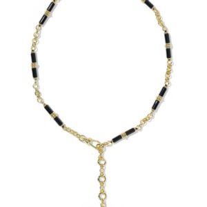 KENDRA SCOTT BREE BLACK AGATE BEADED NECKLACE