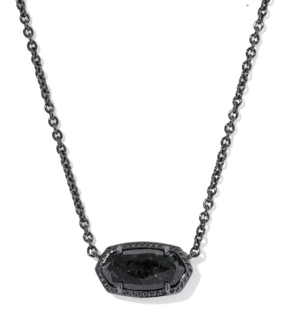 KENDRA SCOTT ELISA BOO BLACK GRANITE NECKLACE