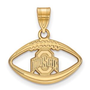 SS GOLD-TONE OSU LOGO FOOTBALL PENDANT