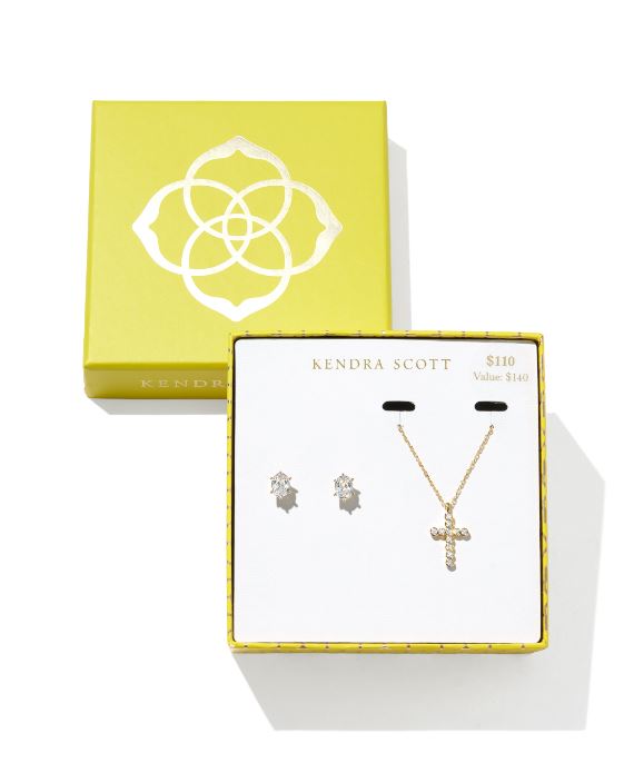 KENDRA SCOTT CAILIN EARRING CROSS NECKLACE SET