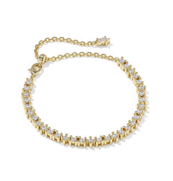 KENDRA SCOTT GOLD-TONE FATE TENNIS BRACELET