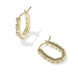 KENDRA SCOTT GOLD-TONE HUGGIE HOOPS