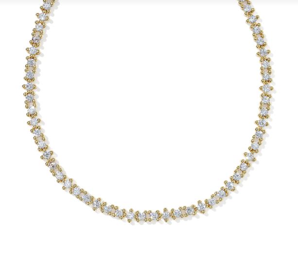 KENDRA SCOTT FATE GOLD-TONE TENNIS NECKLACE